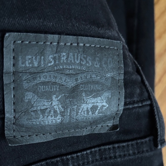 Levi's Black Denim Overalls - Picture 3 of 9